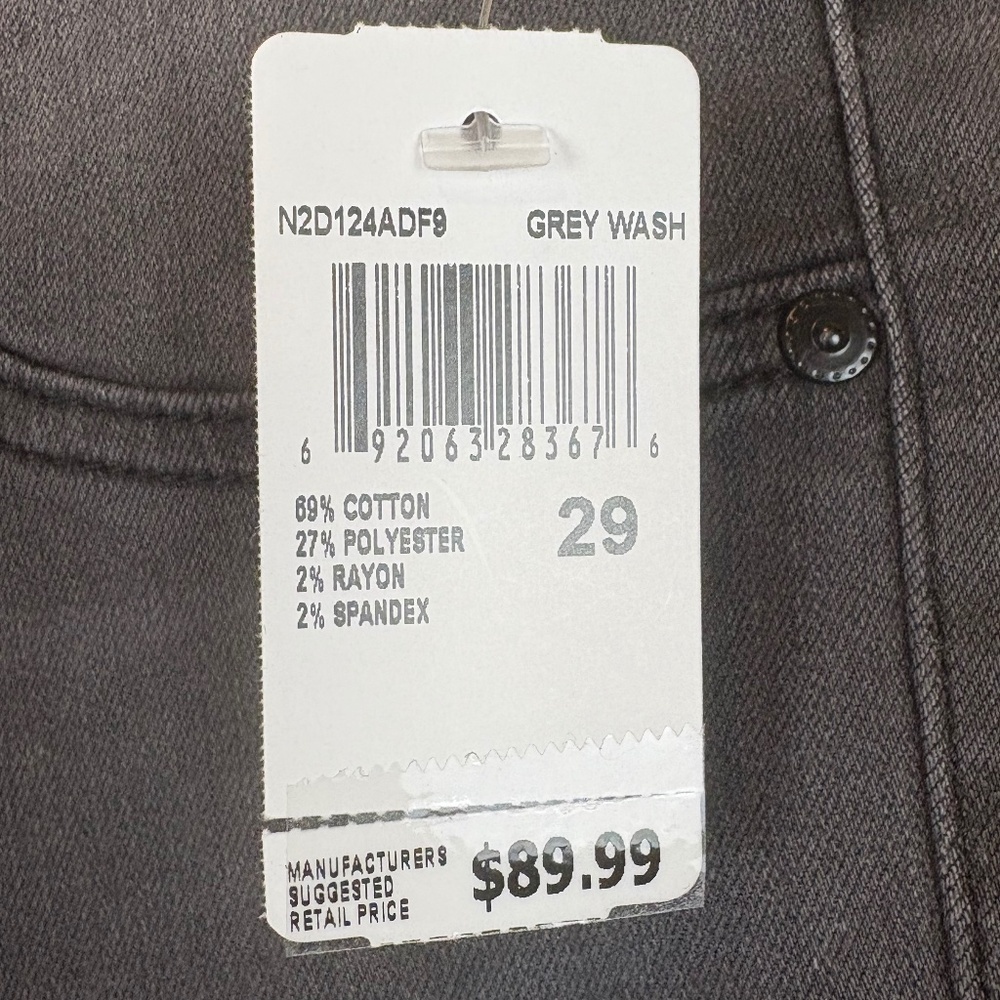 NWT Numero Gray Wash (Faded Black) Genoa High Rise Super Skinny Stretchy Jeans - Picture 9 of 12